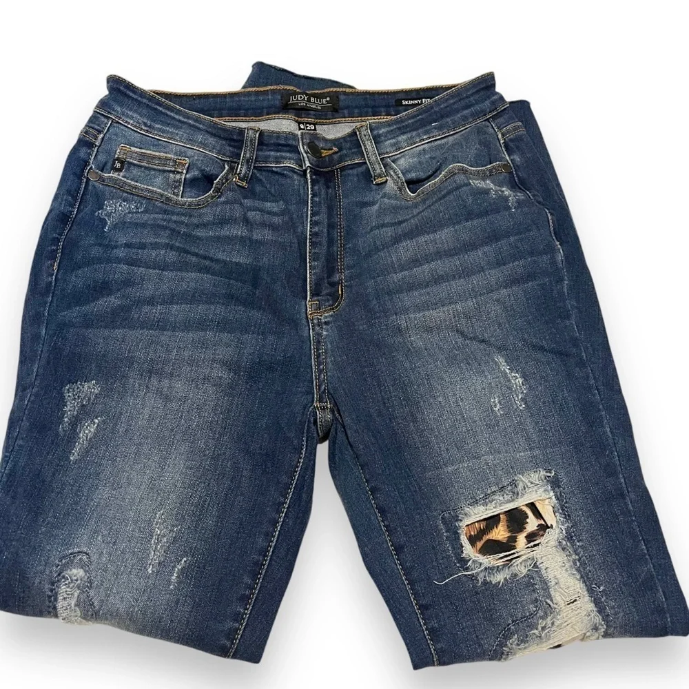 Judy Blue Jeans Womens 29 Distressed Destroyed jbb2166dk Stretch - Picture 3 of 8